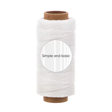 Simple and Basic Soft White Polyester Thread 50m