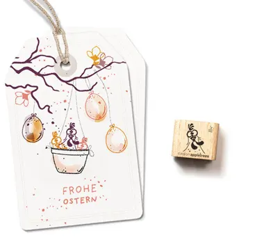 Cats on appletrees Ministempel Hühnchen Ilse - Kopf