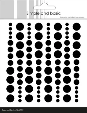 Simple and Basic Enamel Dots "Jet Black (96 pcs)