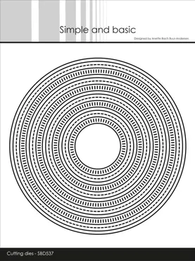 Simple and Basic Combi Striped Frames Circle Dies
