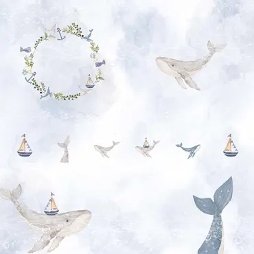 Charlie & Paulchen Bébé doux – Wal Ausschneidebogen