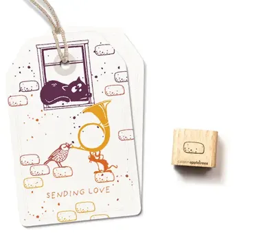 Cats on appletrees Ministempel Stein 3 Mauerstein