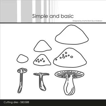 Simple and Basic Stanzschablone "Mushrooms"