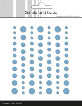 Simple and Basic Matte Enamel Dots "Light Blue - (77 pcs)"