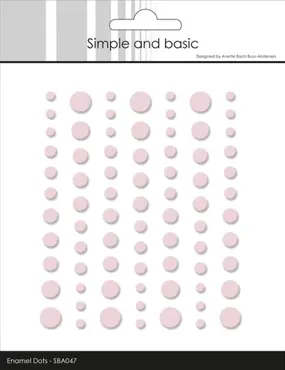 Simple and Basic Matte Enamel Dots "Light Pink - (77 pcs)"