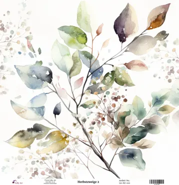 Lilly-Art Designpapier Herbstzweige 2